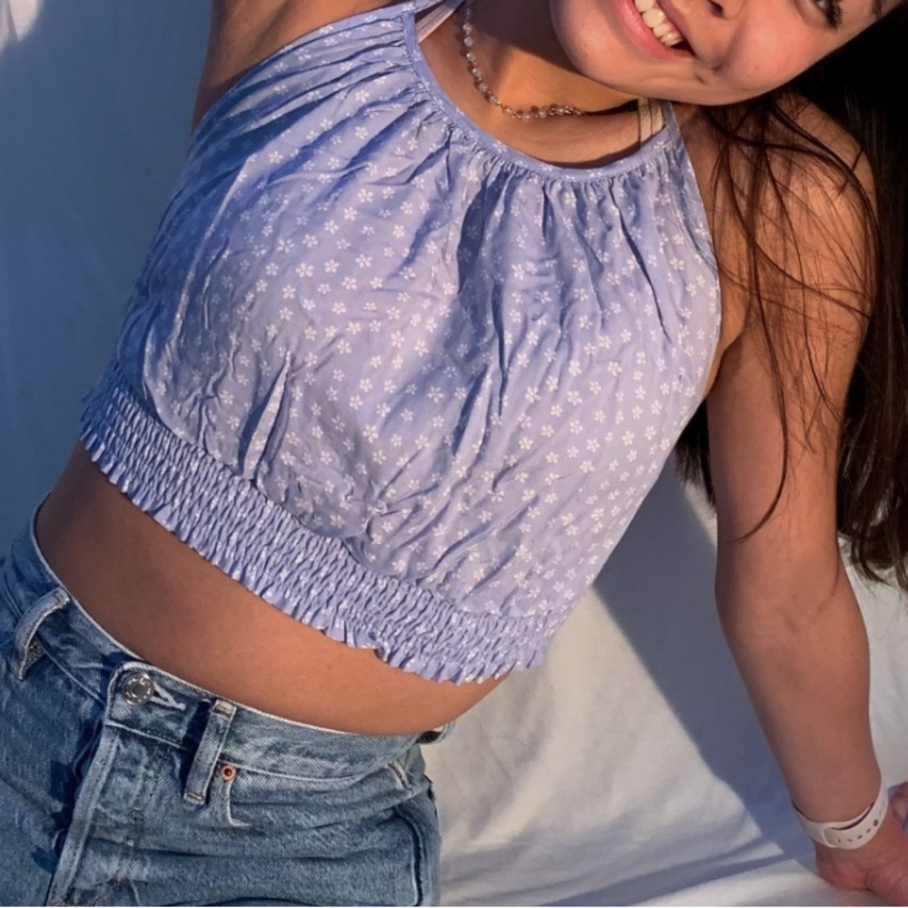 Pacsun LA Hearts Smocked Waist Halter Top